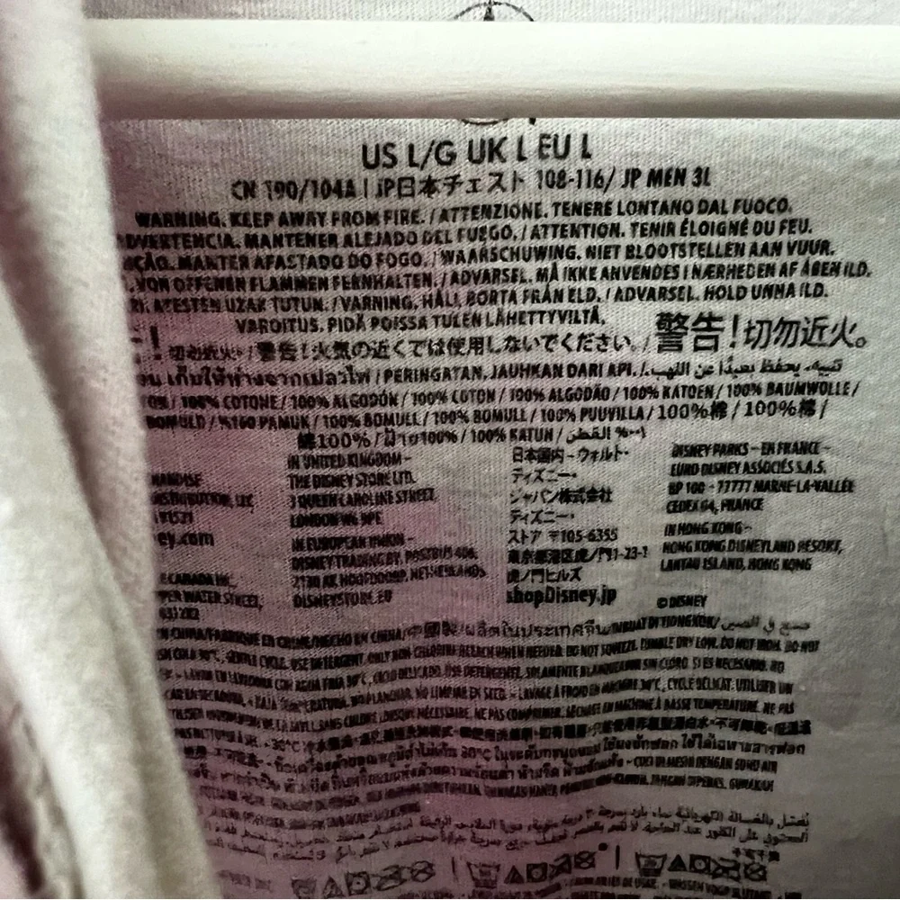 Disney Mickey Mouse Hoodie L Pastel Ombre Long Sleeve, Graphic tee, 100% Cotton